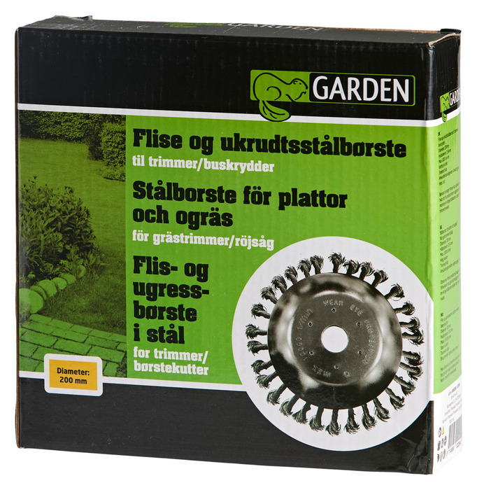 Stålborste Ø200 mm Garden